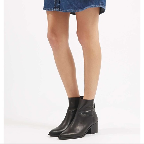 Topshop Shoes - Topshop midnight black pointed toe boots 5.5